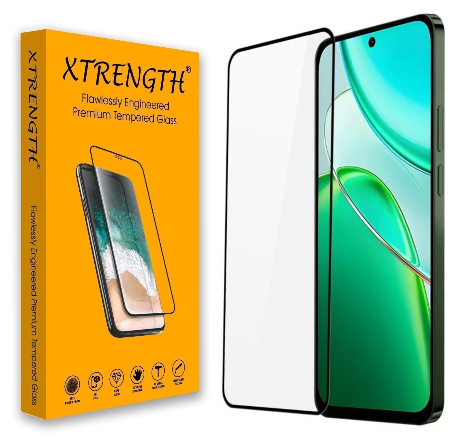 XTRENGTH Tempered Glass for Vivo T5x (6.76 Inch) with Installation Kit | 9H Edge to Edge Screen Protector | Anti Scratch