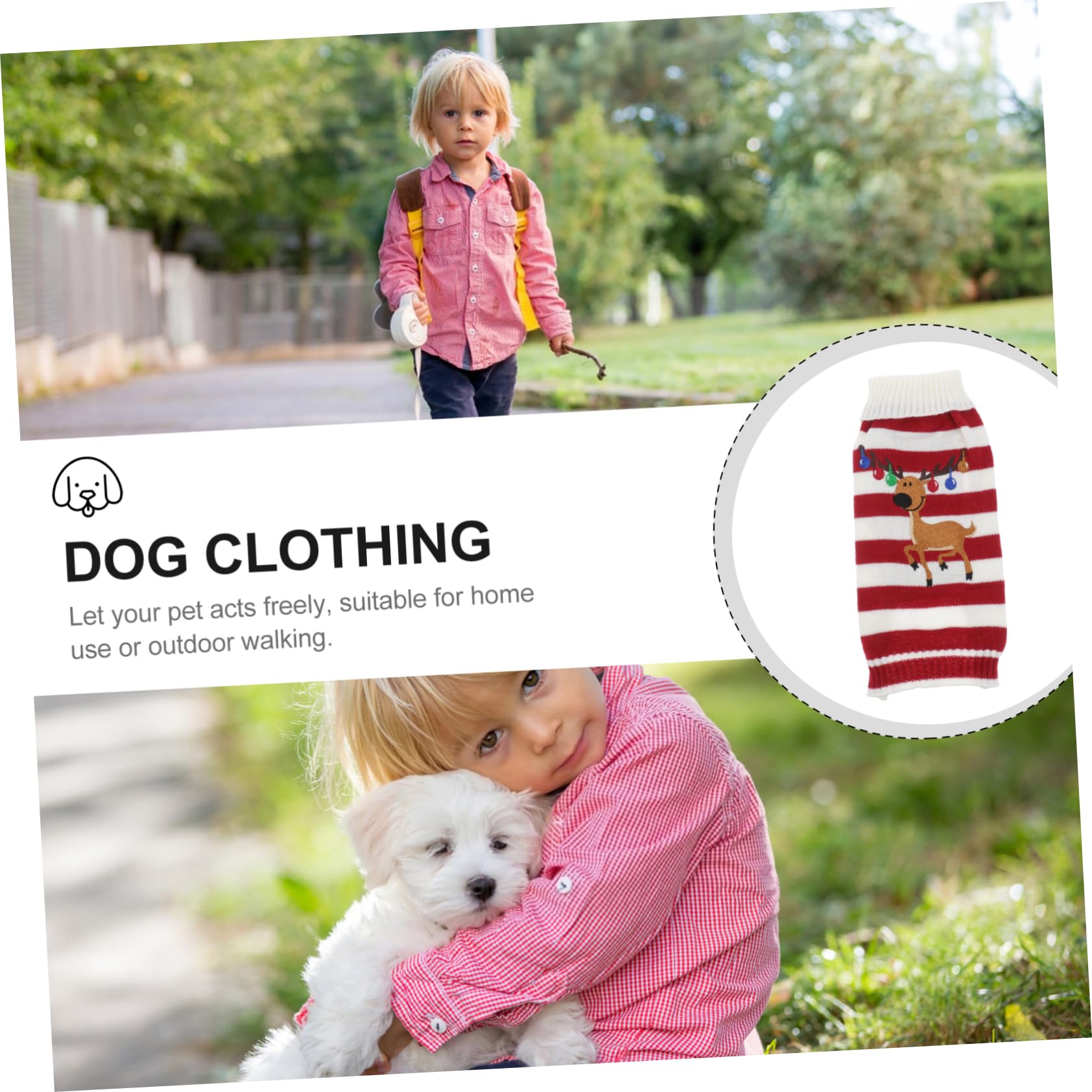 Suéter para Mascotas Ropa para Perros Suéter De Punto De Alce Festivo Cálido para Fiesta De Navidad De Talla M Color Rojo