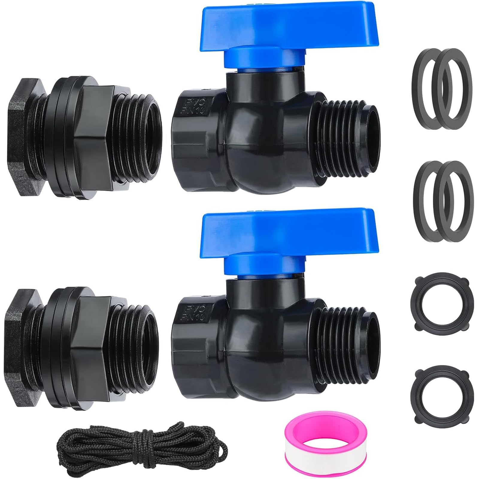 CUNZJIA Garden Hose Shut Off Valves Quickly Connects Garden Hose Adapter Wtaer Pipe Fitting for Outdoor Water Systems