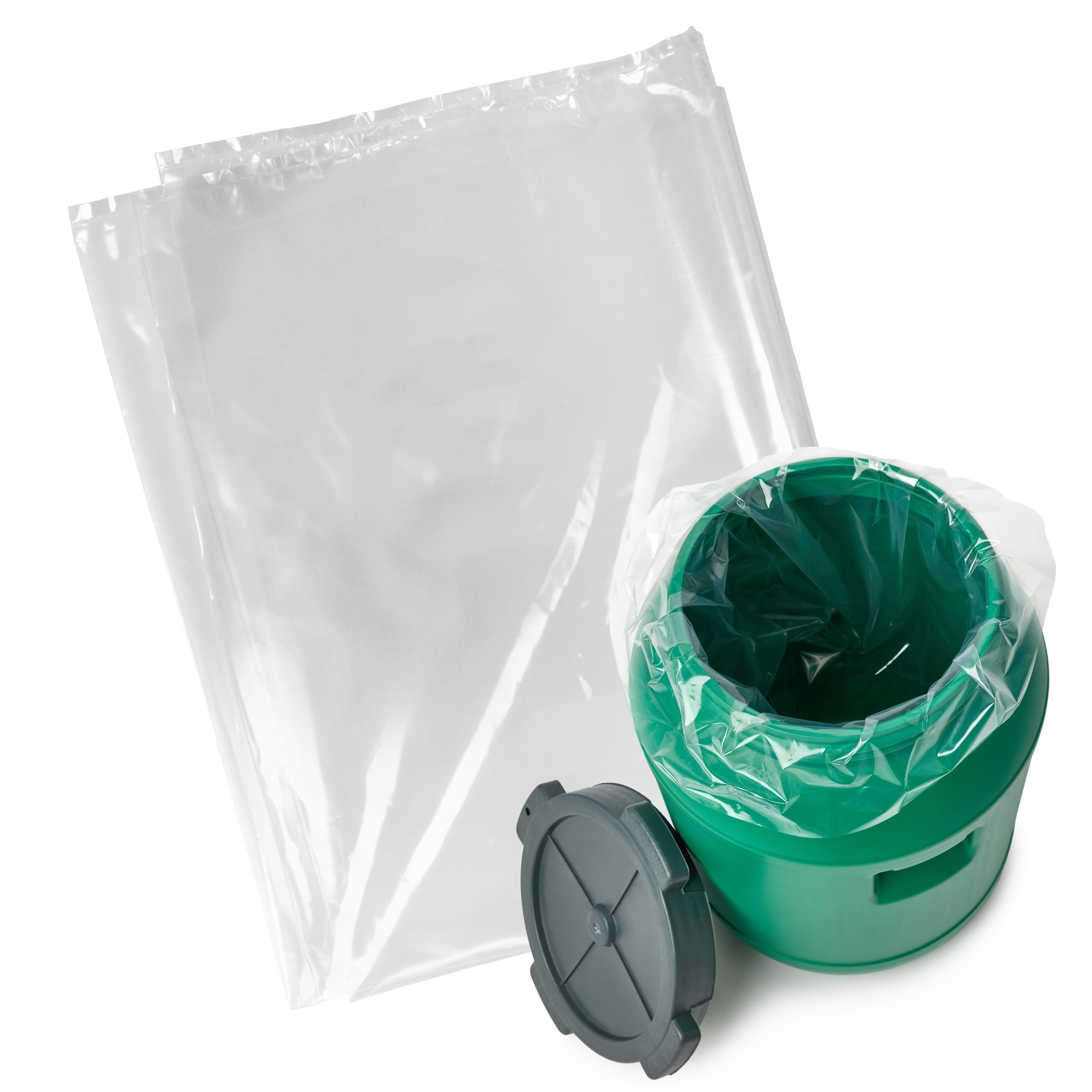 Garronda set da 10 pezzi sacchi da 60 litri, 60 x 80 cm in PE trasparente per botti e secchi, per prodotti alimentari, fermentazione, marinatura e conservazione, spessore 80 micron GD-0180