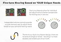 Vista 4 de Pro Ears Pro Tac Slim - Orejeras doradas, protección auditiva electrónica de grado militar y amplificación, hasta 250 horas de duración