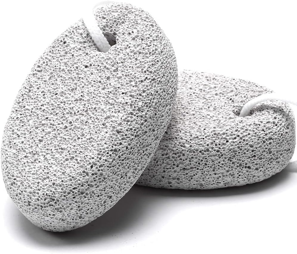 2PCS Natural Pumice Stone for Feet, Lava Pedicure Tools Hard Skin Callus Remover for Men/Women Feet and Hands - Natural Foot File Exfoliation to Remove Dead Skin