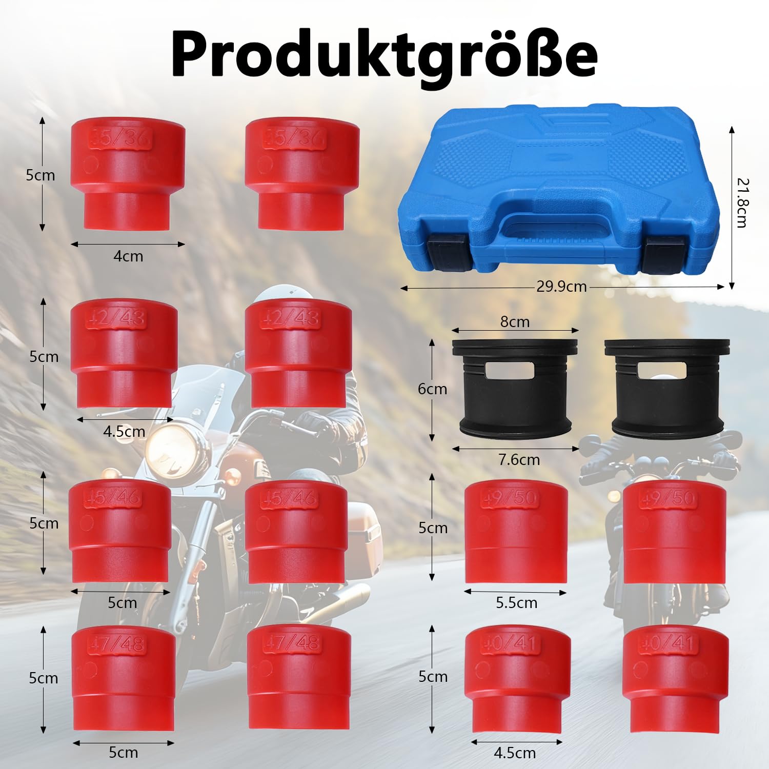 Gabeldichtungstreiber Motorrad Gabel Werkzeug Gabelsimmerring Eintreiber 35-50mm