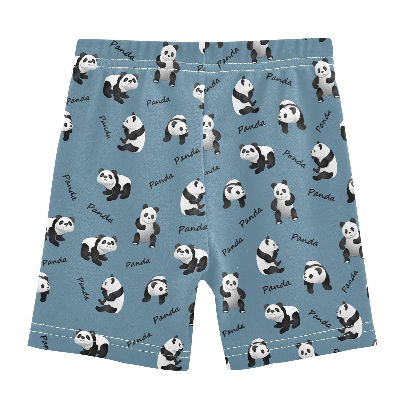 JHKKU Girls Cute Panda Shorts Cotton Cartwheel Bike Kids Biker Under Dress Dance Short Girl Clothes 6T