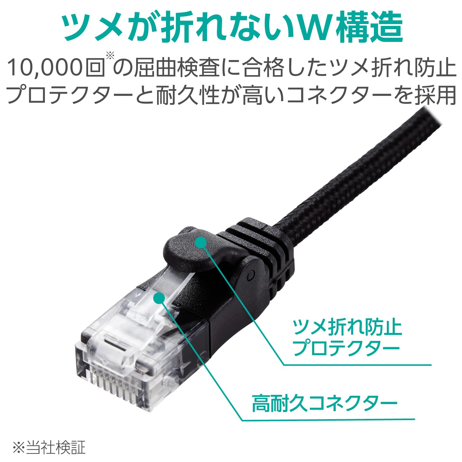 Amazon.co.jp: エレコム LANケーブル CAT6A 1m 爪折れ防止 メッシュ