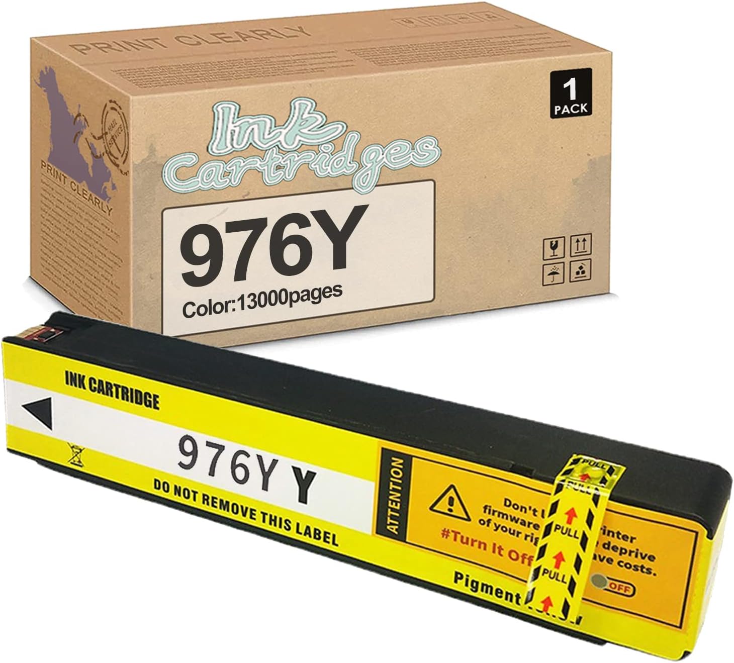 Compatible 976 Y High Yield Black Ink Cartridges Replacement for HP 976A 976Y 976X,for Pagewide Pro 552dw/dn 577dw/z,PageWide Managed P55250dw P57750dw Printer Yellow