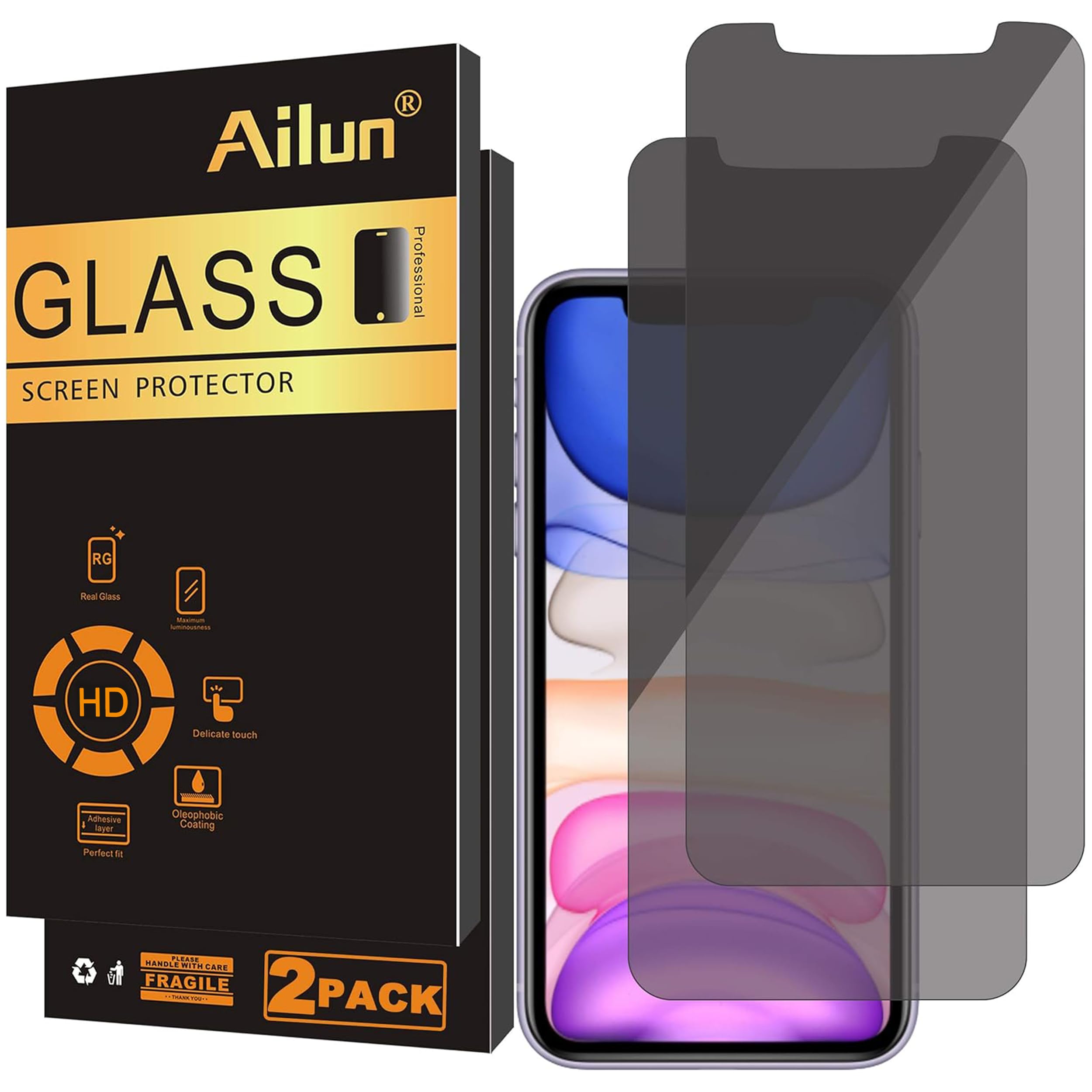 Ailun Privacy Screen Protector iPhone 17e/16e/14/13/13 Pro, 2 Pack — Amazon image 17