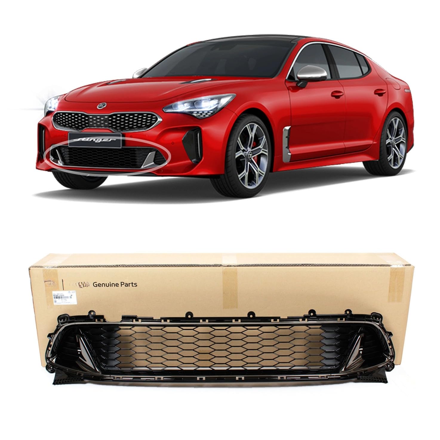 クララ 2011-2012 Hyundai Elantra Front Bumper Lower Grille 86561-3X000