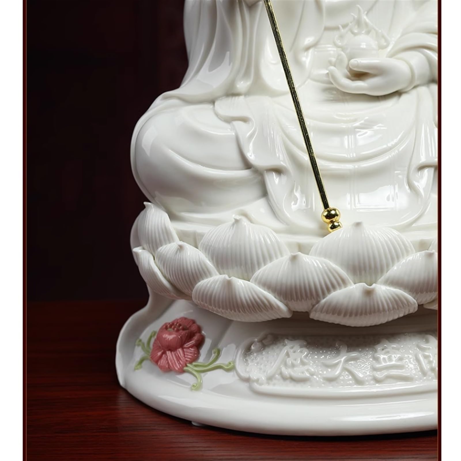 Estatuilla Buda Estatua De Buda Cerámica Sentado Ksitigarbha Bodhisattva para La Decoración Oficina Sala Estar del Hogar Estatuas Decorativas(White,14in)