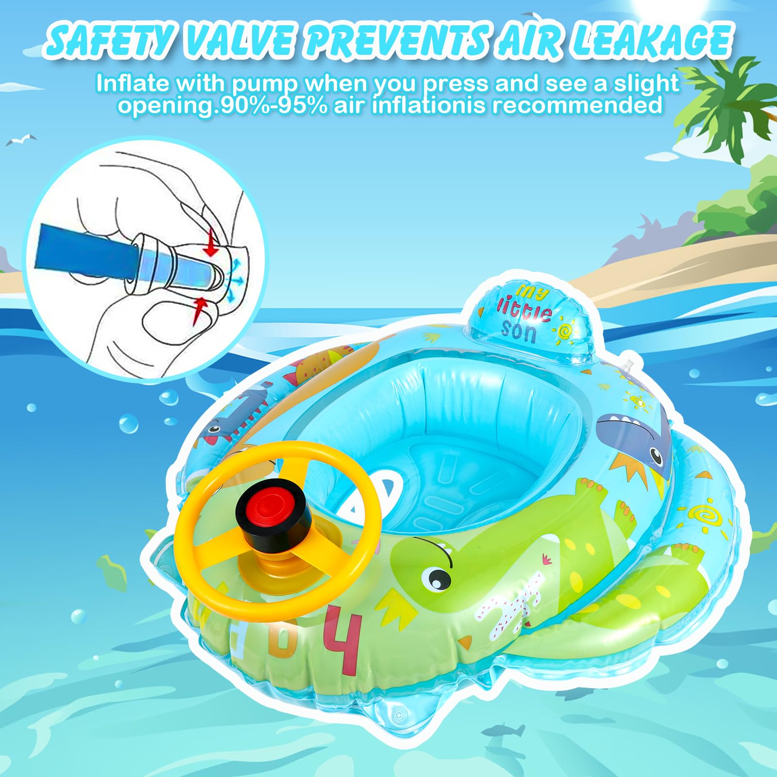 Baby Swimming Ring Dinosaurs - Image 3