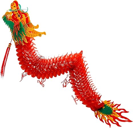 3D Chinese New Year Paper Dragon Garland