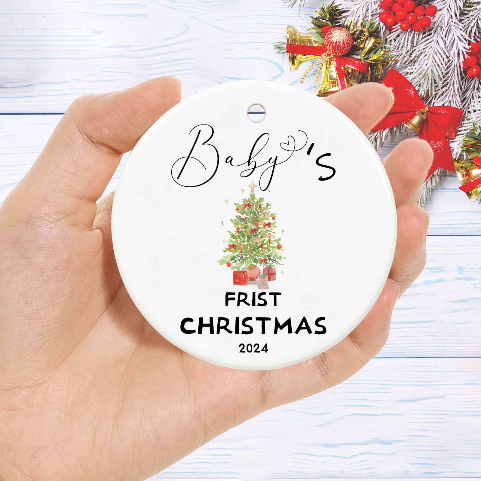 Amazon｜Babys First Christmas オーナメント 2024、Baby's 1st