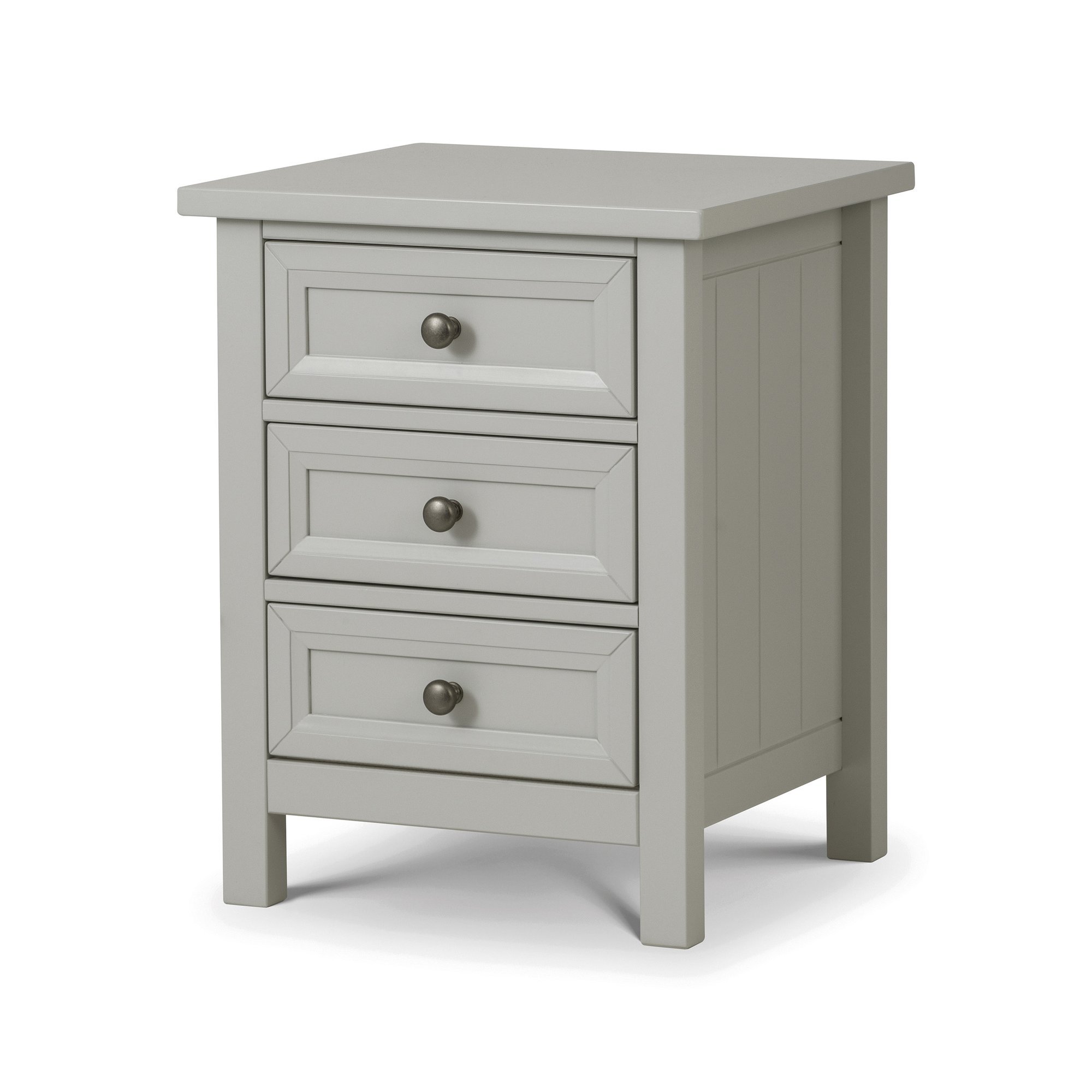 Julian Bowen Maine 3 Drawer Bedside Dove Grey
