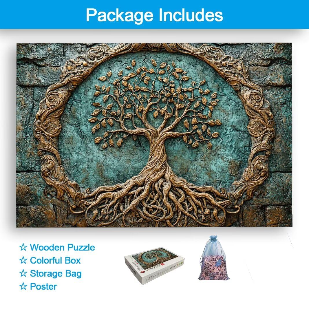 Puzzle Árbol del Mundo, Puzzle 5000 Piezas para Adultos, Regalo Mujer -2367