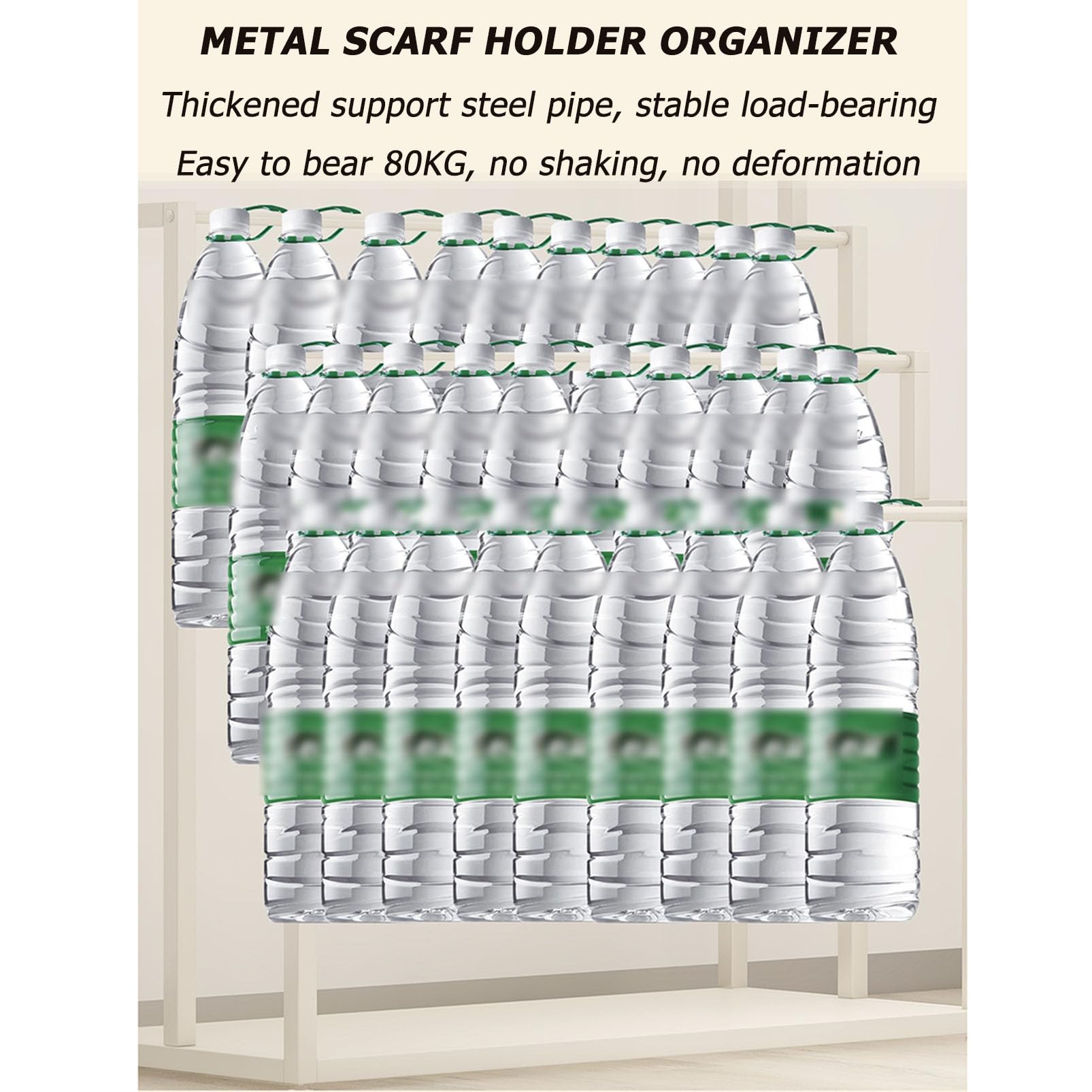 Organizador de almacenamiento multifuncional de metal para bufandas y chales con diseño colgante para boutique y uso doméstico
