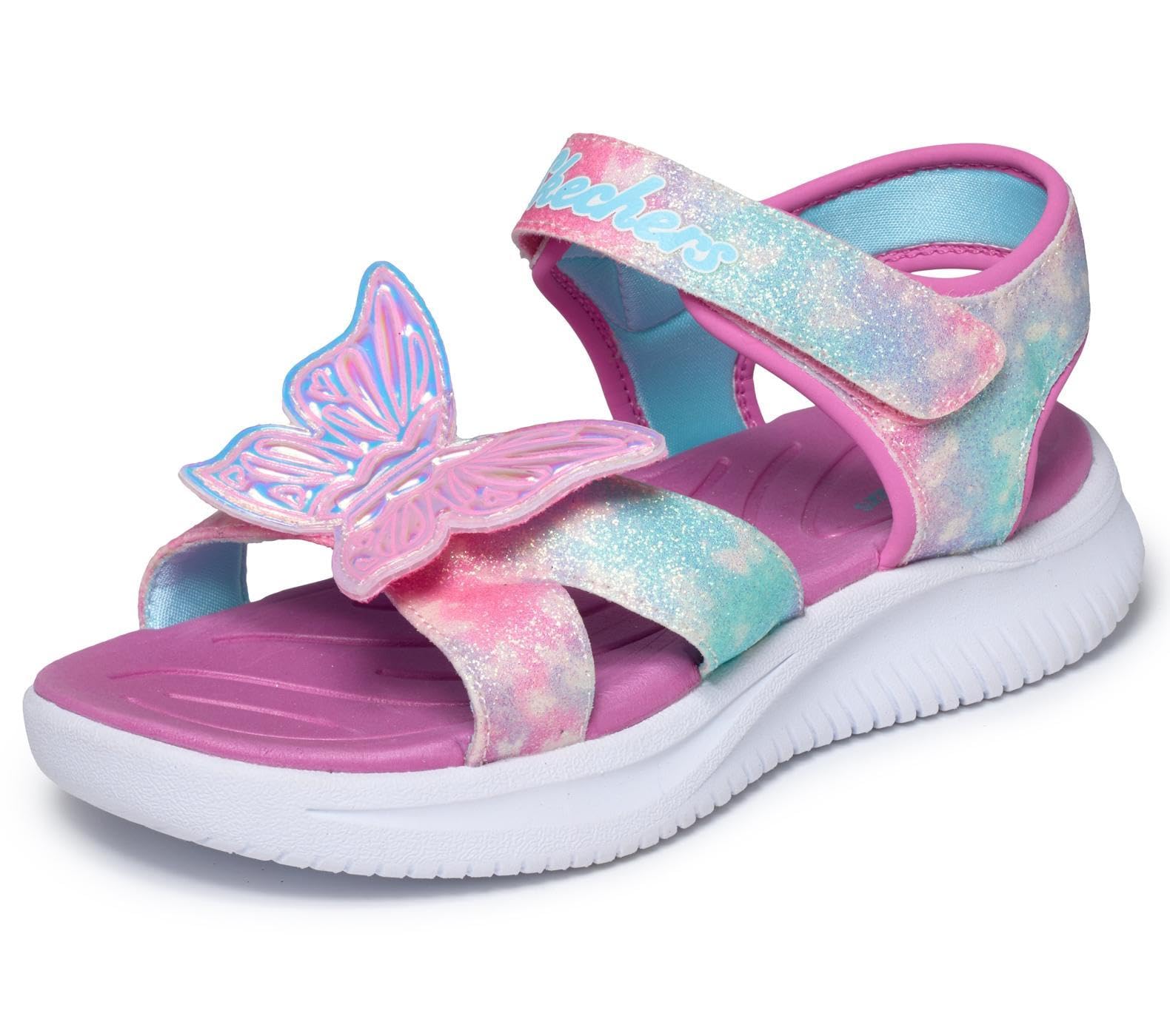 Skechers Girls Pink Kids' Flat Sandals in Size C12, Sports Direct
