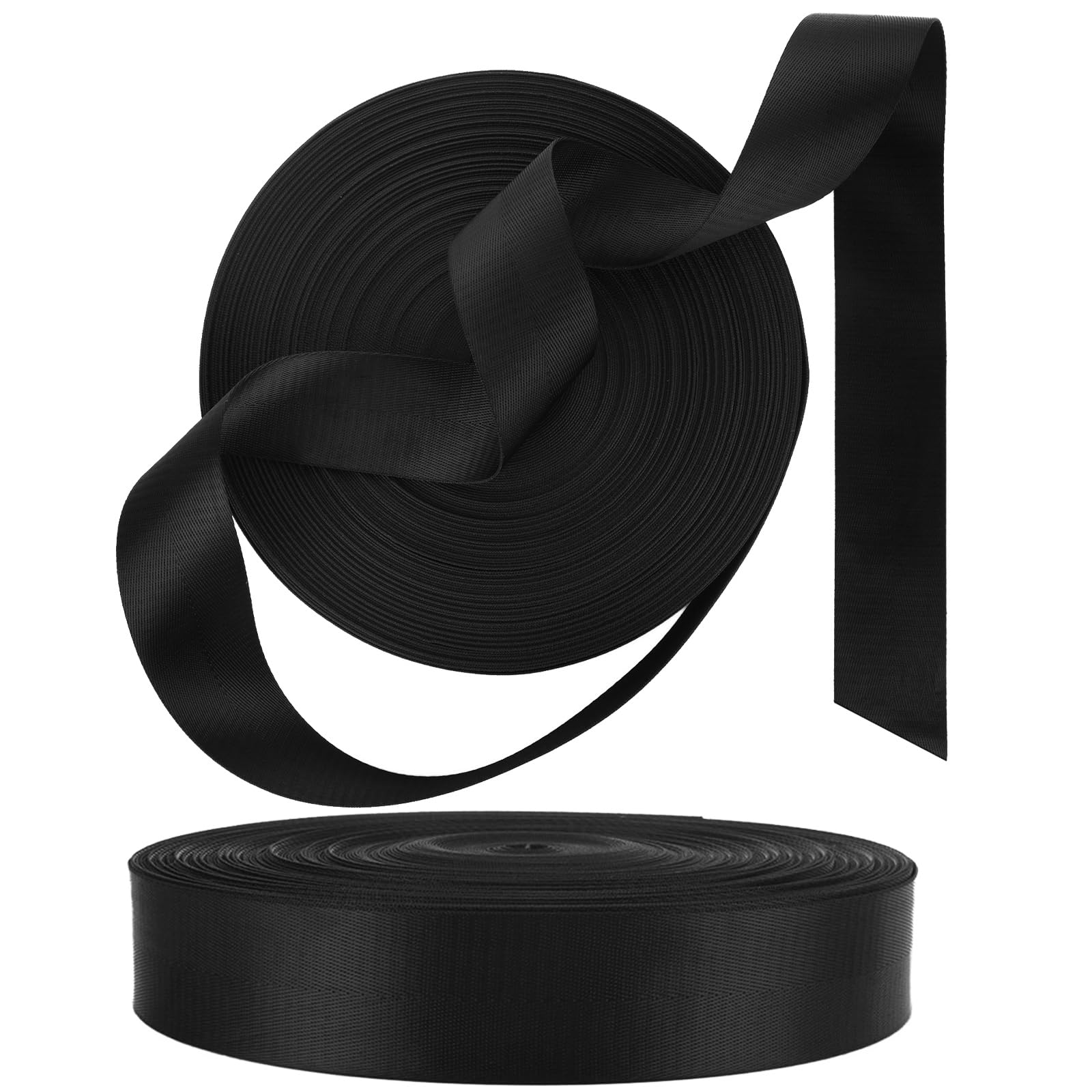 AKOLAFE 50 Yards Nylon Webbing 2 Inch Nylon Strap Wide Nylon Strapping 148' Heavy Duty Webbing Straps for Bags, Chair, Seatbelt, Backpack, Belt, Pet