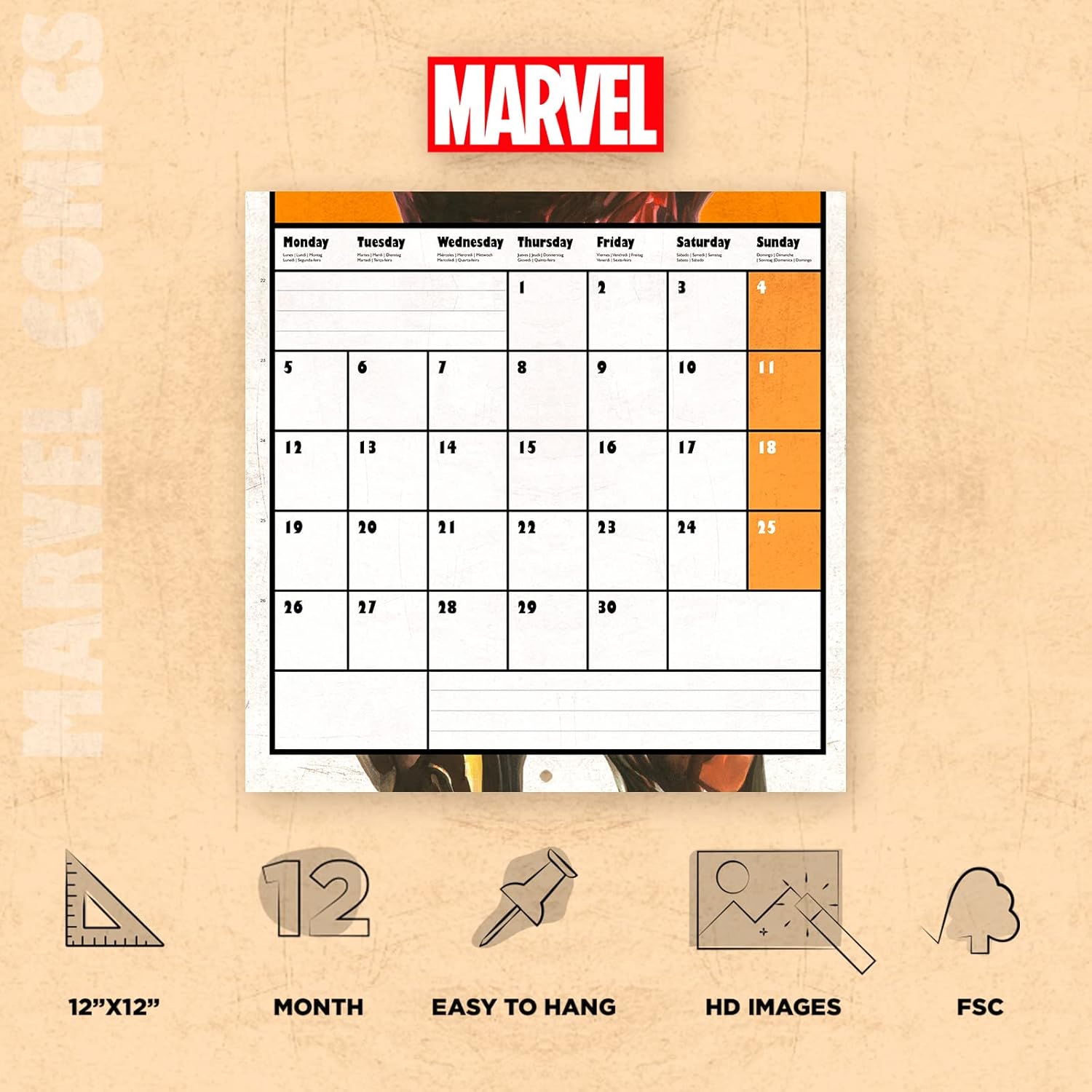 Official Marvel Comics Wall Calendar 2023 12 X 12 FSC 12 Month official-marvel-comics-wall-calendar-2023-12-x-12-fsc-12-month