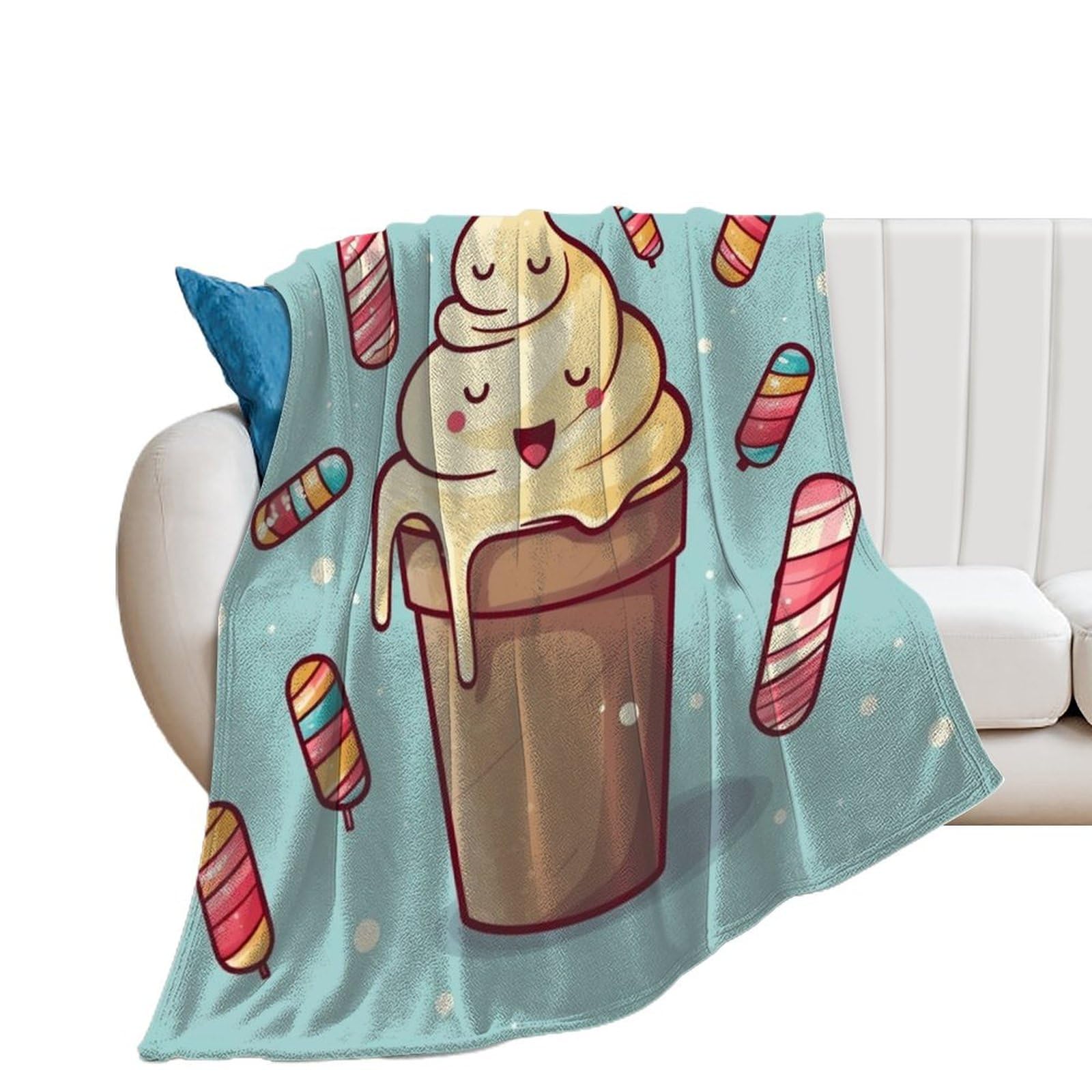 Couverture en flanelle anti-froid légère et chaude pour canapé et lit d'hiver
