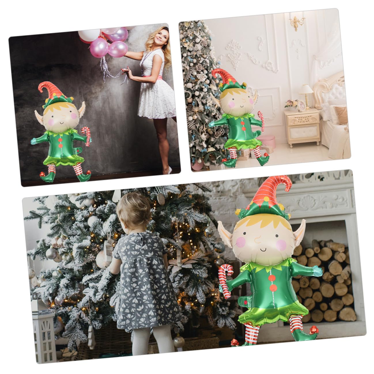 50 Palloncini di Alluminio Natalizi a Tema Clown Decorazioni Palloncini per Feste di Natale Compleanni e Capodanno Set da 50 Pezzi per Decorazione di Pareti Porte e Soffitti
