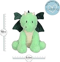 Vista 5 de Daniel Dragon - Animal de peluche con peso y apto para microondas – Peluche térmico para calidez – Juguete lindo, suave y acogedor para adultos
