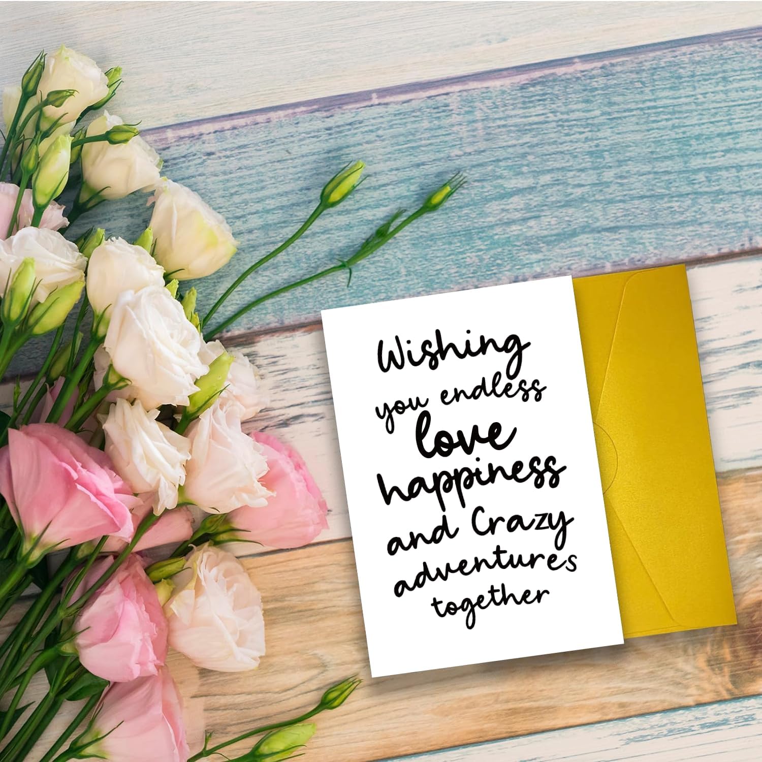 UUEFKTN Funny Wedding Engagement Cards for Friends, Congratulations Card for Newlyweds, Congratulations Eco Card for Newly Married or Engaged Couple #1 image 3 of 6 B0CN1392HM