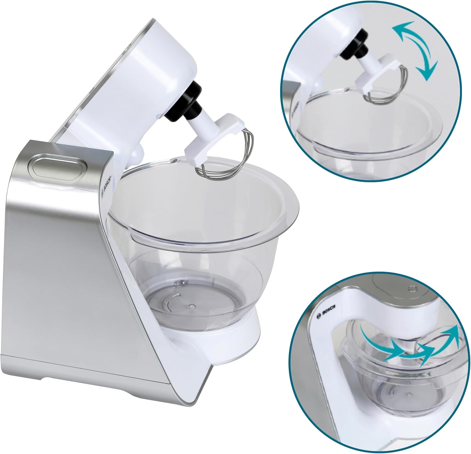 Theo Klein 9234 Bosch food processor I Battery powered food processor with 2 speed settings I Dimensions: 20 cm x 22 cm x 20 cm I Toy for children from 3 years