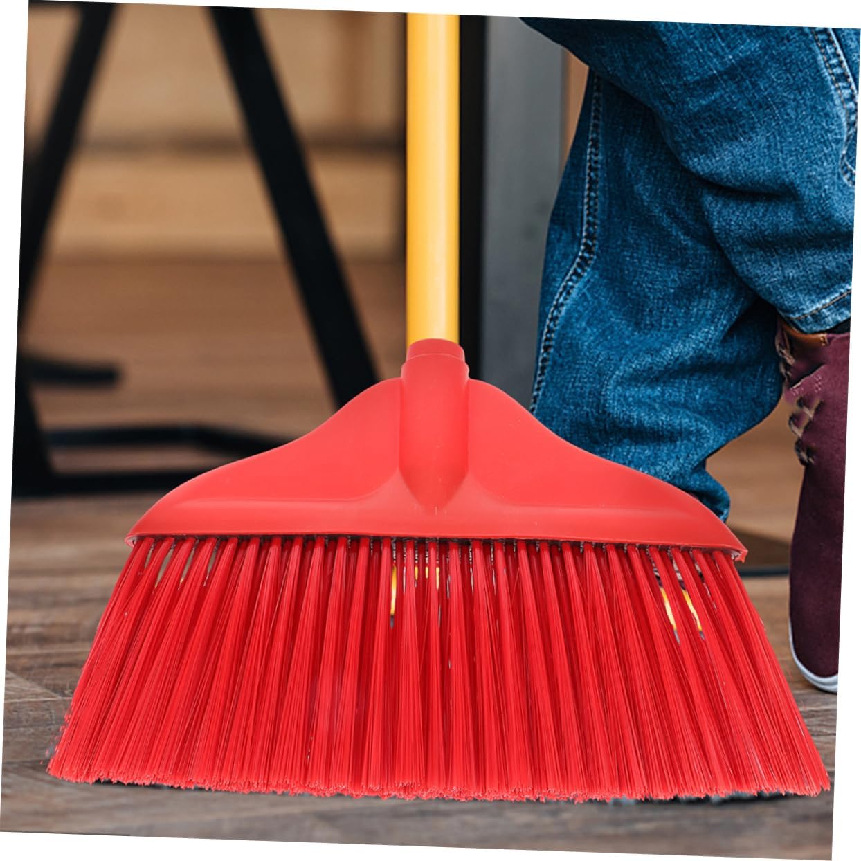 KOMBIUDA 2pcs Household Broom Head Replacement Durable Plastic Sweeper Head for Indoor and Outdoor Cleaning for Home Kitchen and Bathroom Use