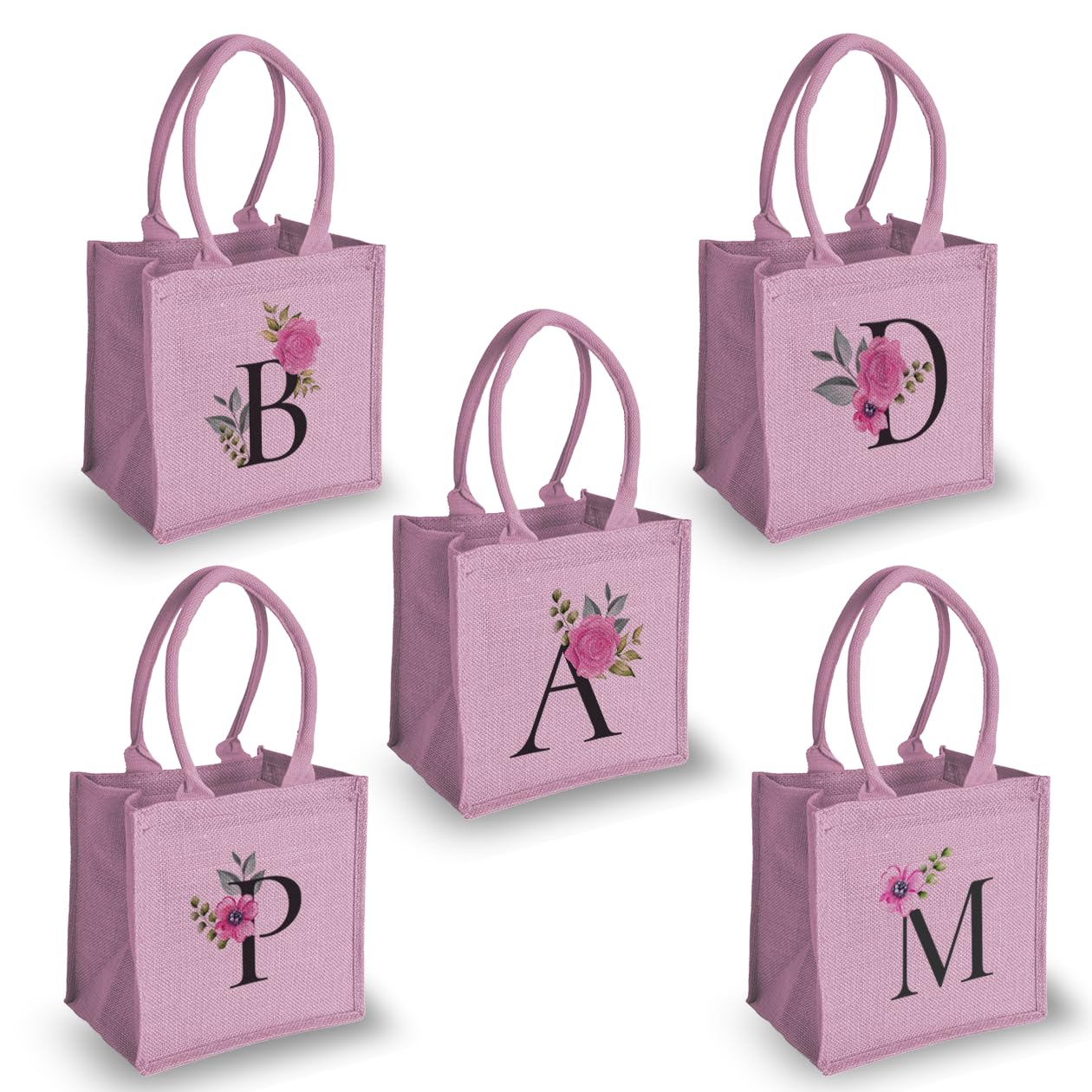 Generico ''Team'' Set 5 Borse Juta Idea Regalo Matrimonio Addio al nubilato Damigelle Amiche della Sposa Damina Nozze Team Bride Gadget Sposa Bride to Be da viaggio mare vacanza