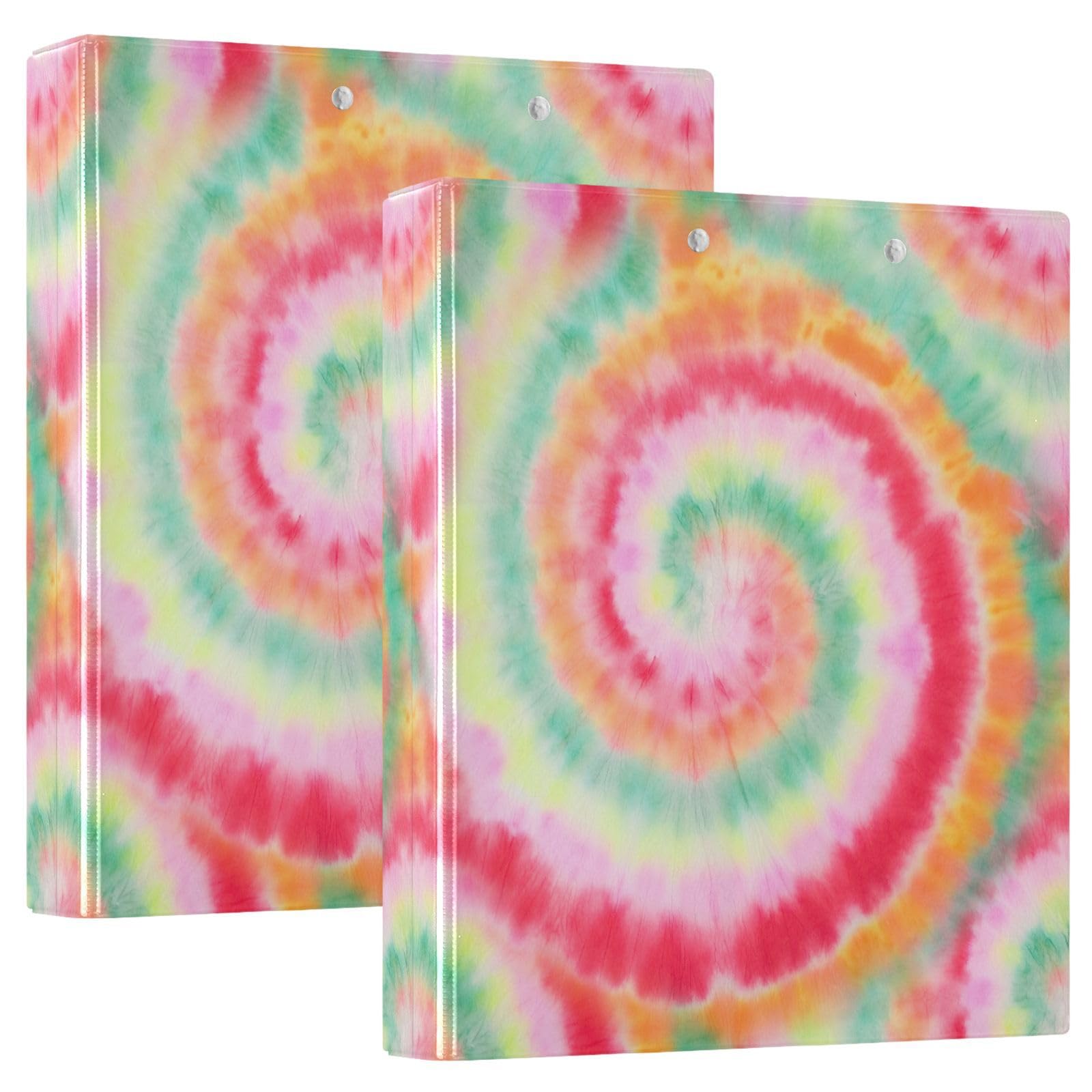 Lot de 2 classeurs à spirale à 3 anneaux en D avec 200 feuilles pour enfants, fournitures scolaires, femmes, hommes et bureau Rouge/vert