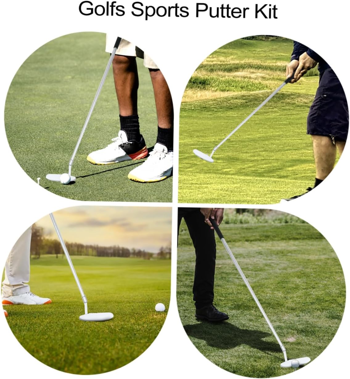 1set Three-Section Detachable Golf Putter Set for Indoor and Outdoor Practice Portable Training Equipment for Golf Enthusiasts and Beginners