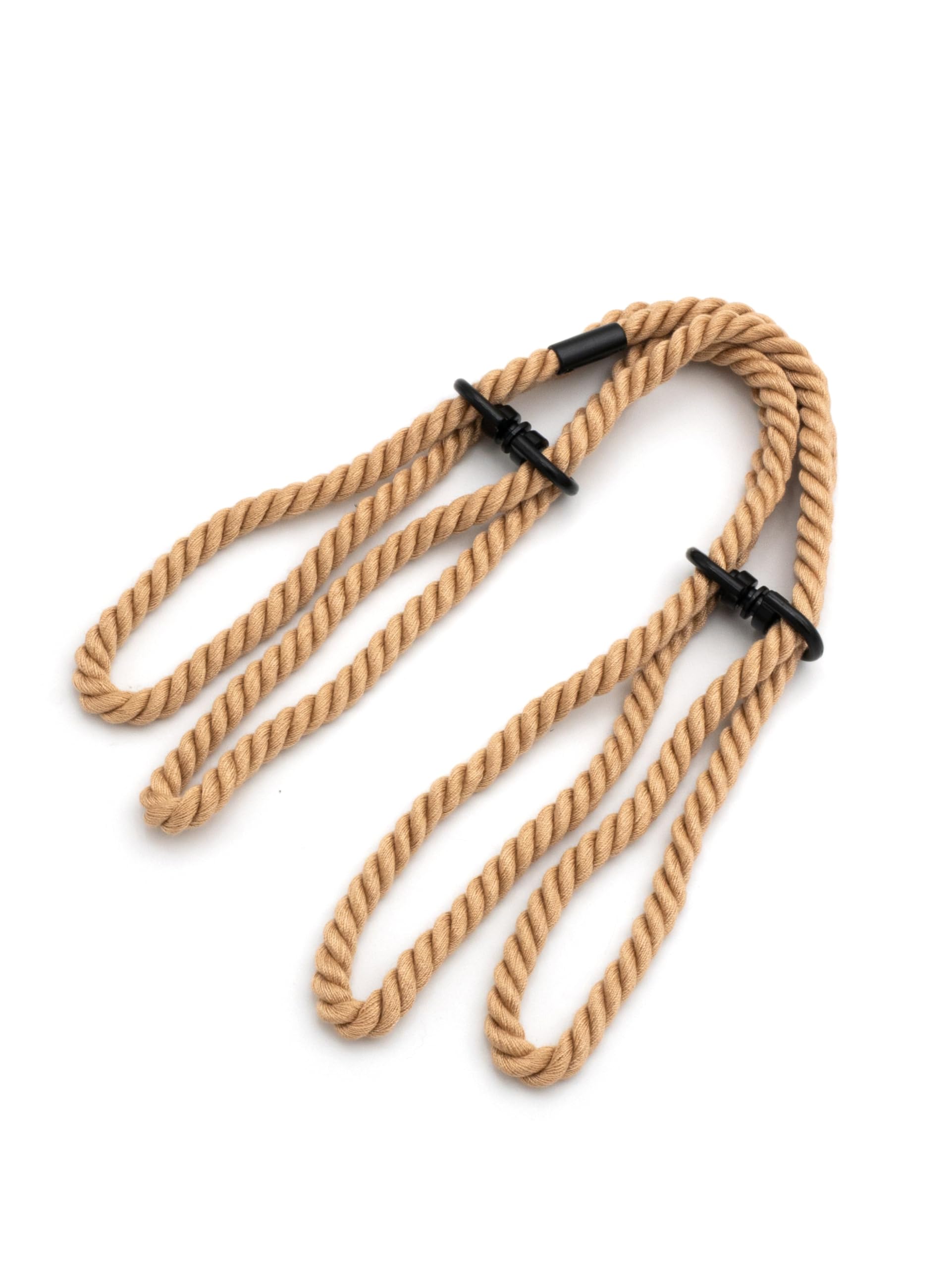 BONDAGERIE Manette in Corda, per polsi, in cotone morbido Colore: Beige