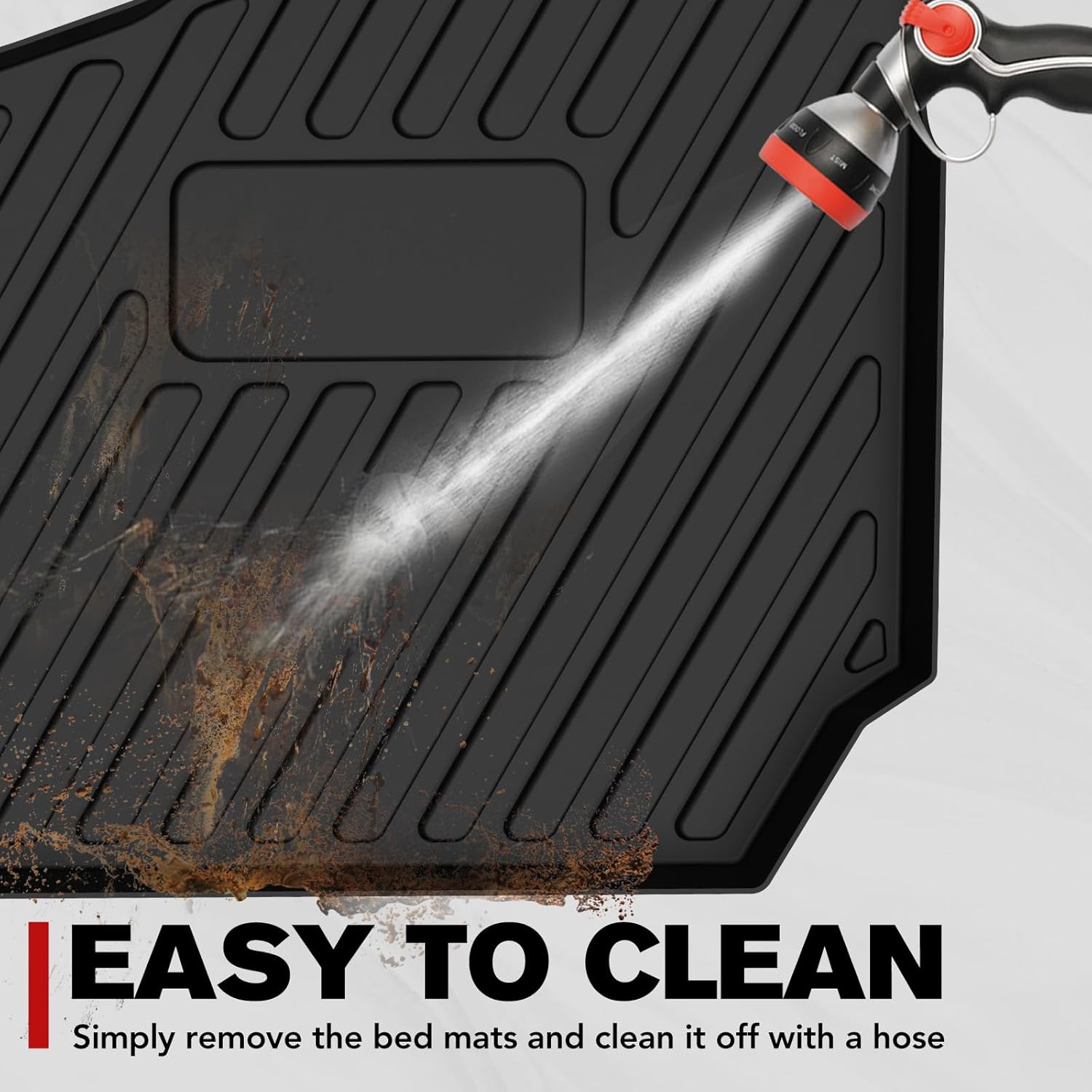 AUPOWER Floor Mat TPE for Ranger XP 1000 18-25, Front Row Floor Liners All Weather Sound Reducing TPE Protection Slush Mat for Polaris Ranger 1000 / XP Crew 2018-2025 Accessories(#2882780, 2PCS)