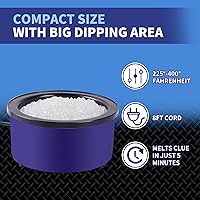 Vista 4 de Olla eléctrica de pegamento para manualidades con pellets de 1 libra, temperatura ajustable de 225-400 °F, olla caliente de 5.4 fl oz, diámetro