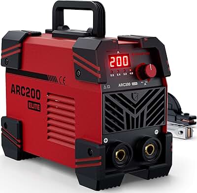 ARCCAPTAIN Soldador Inverter de 200 A, Maquina de Soldar TIG ARC con Control sinérgico, Inversor IGBT, 230V Grupo de Soldar MMA con Hot Start, Arc Force