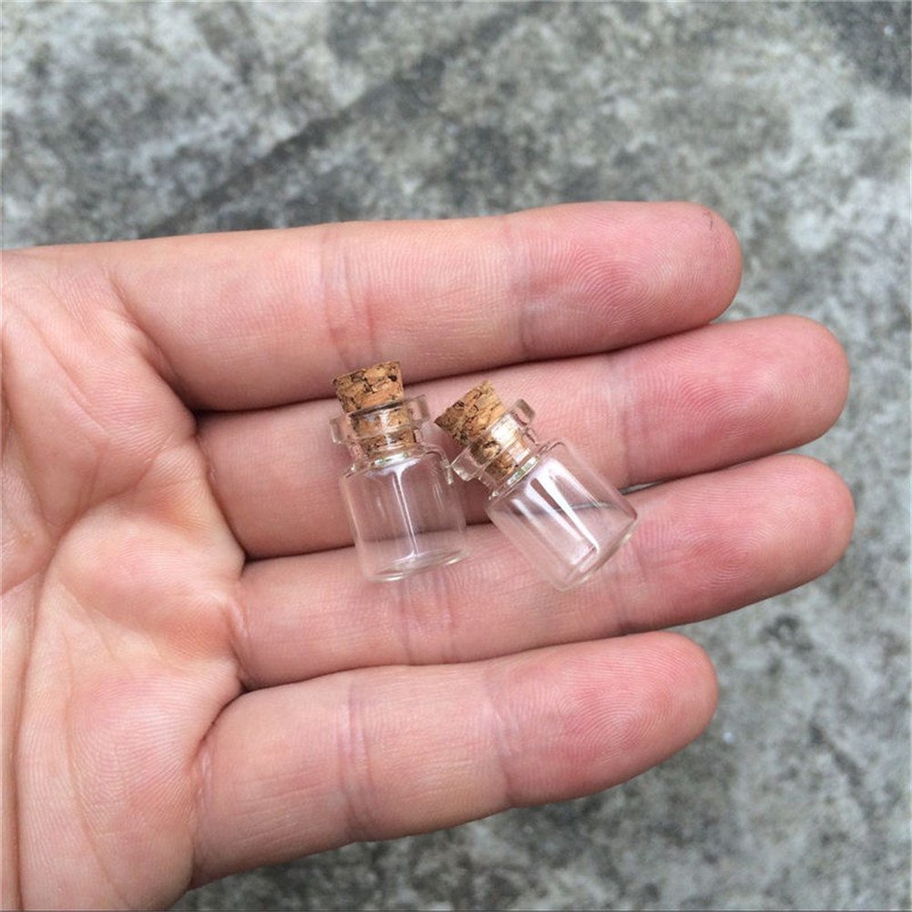 Mini Botellas de Vidrio 0.5ml con Corchos, Frascos para Bodas Artesanía Joyería