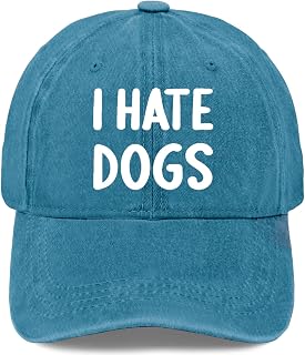 I Hate Dogs Hat Women Funny Baseball Hat Funny Gifts for Women
