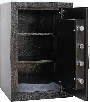 T901 Residential Safe, Multi-User Keypad, 2.32 CBF | Residential safe, 2.32 CF, padded shelves, 6-user keypad, triple bolt, backup keys, guns/jewelry