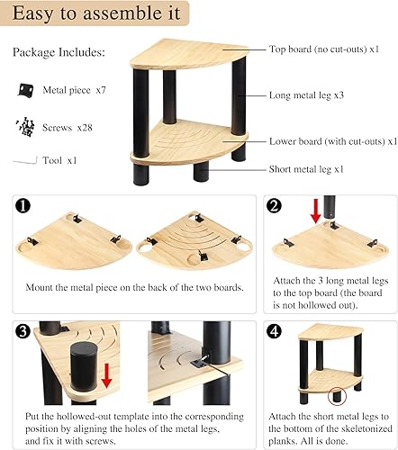 Miniatura 7 de GOSCHE Taburete de ducha de metal para ducha interior, taburete de ducha de esquina de 16 pulgadas para afeitarse las piernas, reposapiés de ducha