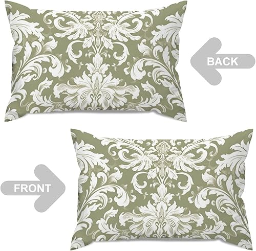 Miniatura 10 de ArogGeld Fundas de cojín lumbares estilo chinoiserie, almohadas florales azul marino y rojo, botánico, borgoña, dorado, verde oliva, para