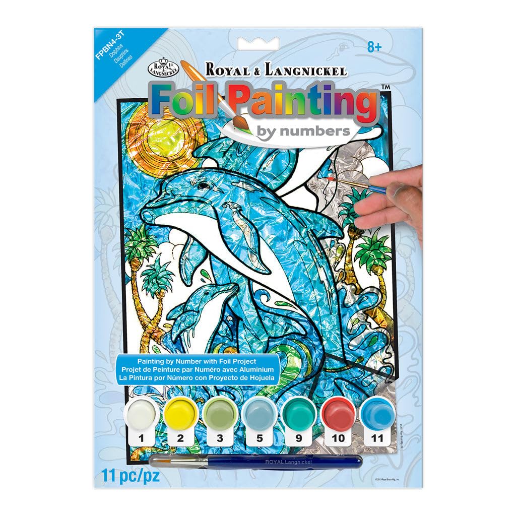 Foil Painting By Numbers - Dolphins