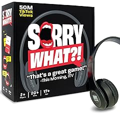 Sorry What Game - Uncensored Lip Reading Party Games for Adults - Based On The Headphone Challenge TikTok Trend - 2+ Players 40,000 Funny Phrase Combos - Card Games for Adults & Friends (Ages 17+)
