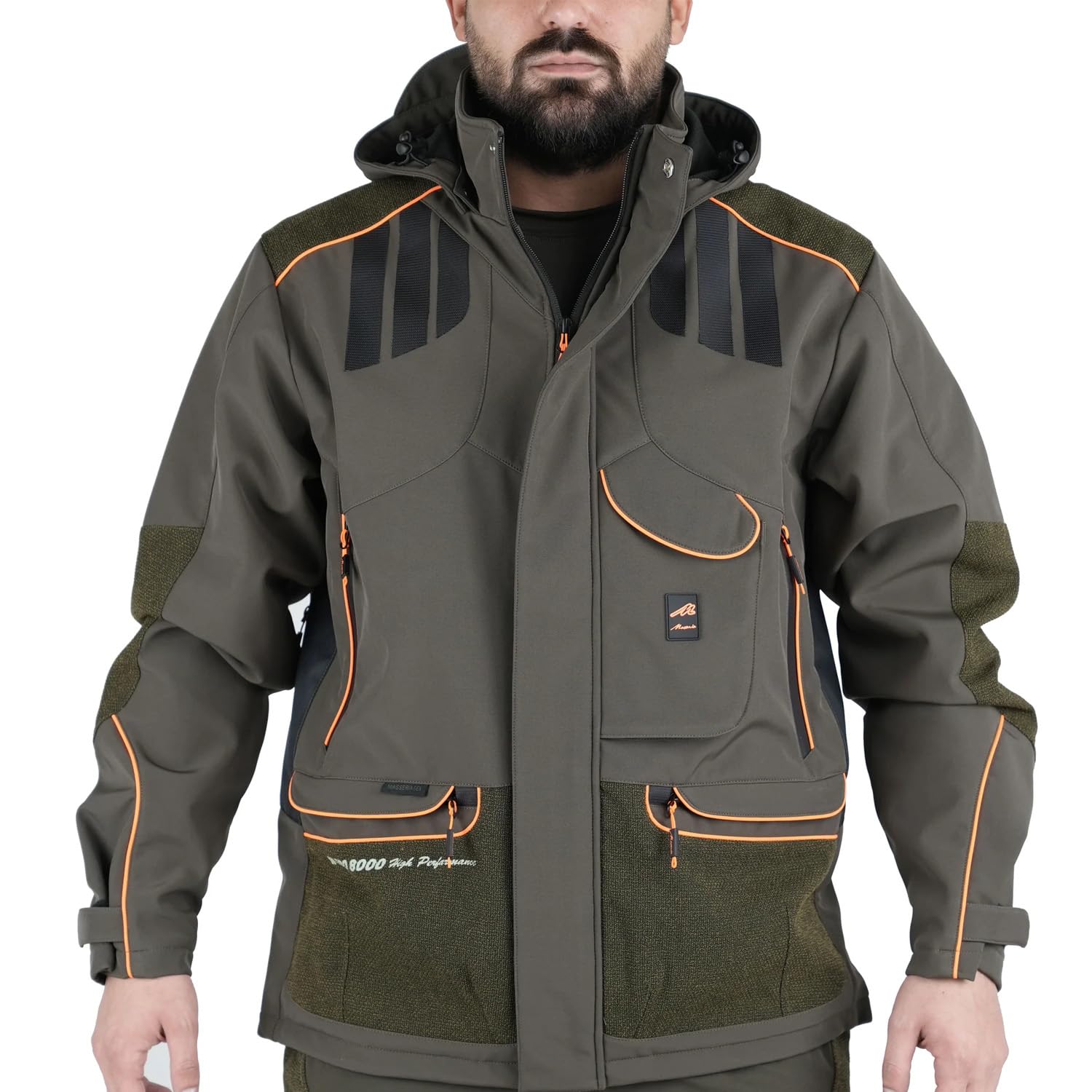 Fratelliditalia Kurtka Blouson kurtka z mikrofibry, polowanie sportowe, wodoszczelna, męska bluza z kapturem
