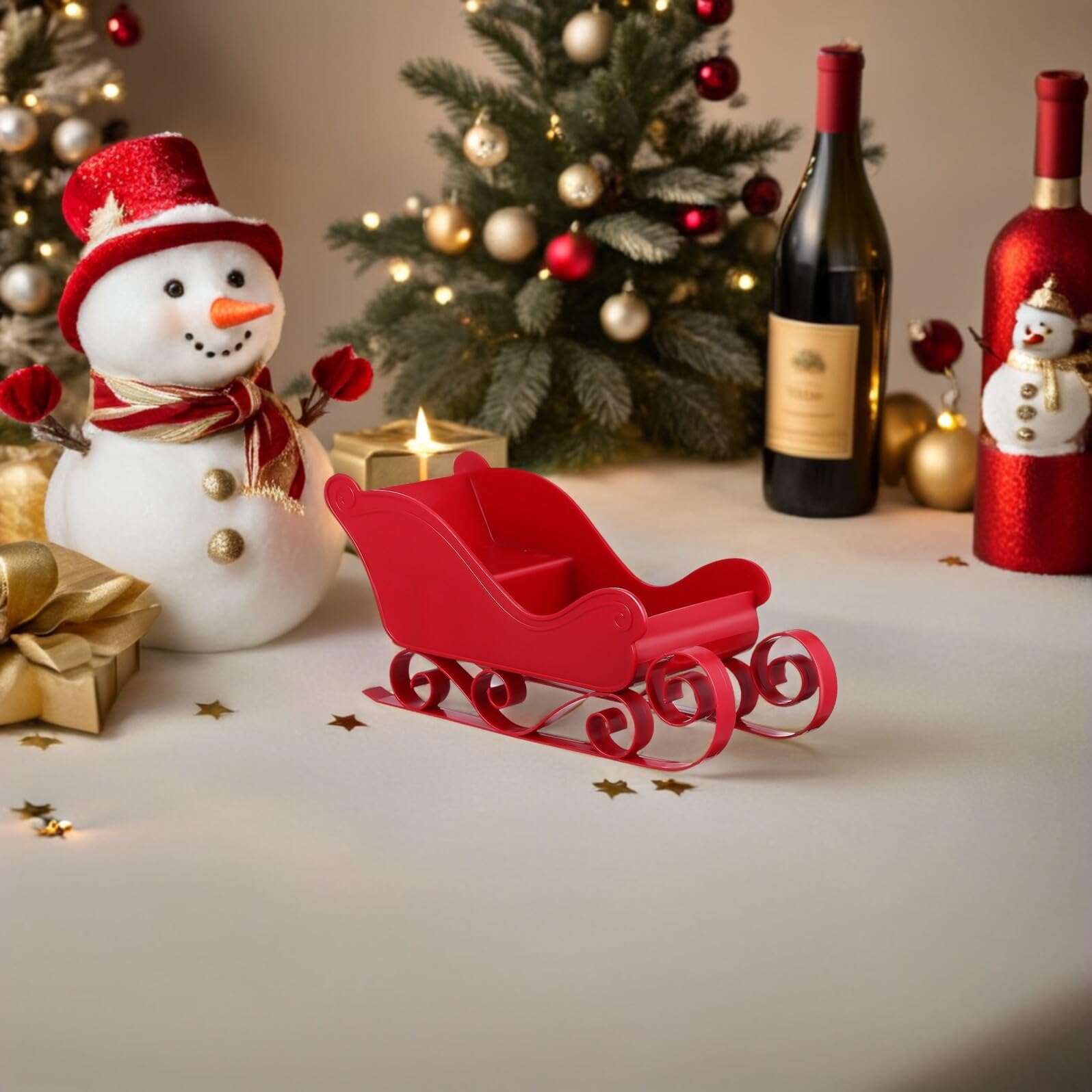Alipis 4stücke Mini-schlitten-weihnachtsdeko aus Dekorativer Tischschmuck Festliche Weihnachtsschmuckidee Kleiner Schlitten für Baumhänger Süßigkeitenhalter und Weihnachtsschmuck
