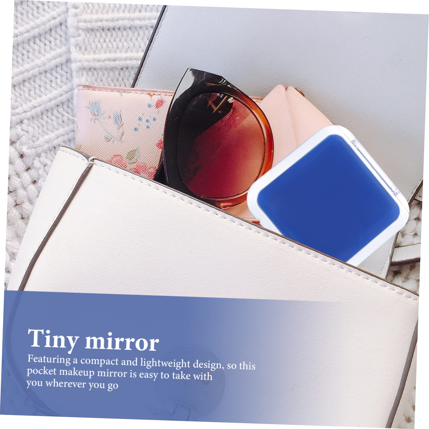 minkissy 3pezzi Specchio Da Viaggio Compatto Con Ingrandimento Specchietto Cosmetico Tascabile Double-sided Design Elegante e Leggero Per Trucco e Ritocchi Quotidiani