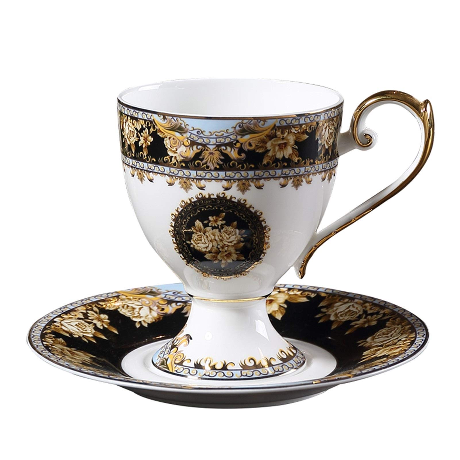 Corte Bone Insiemi della Tazza di caffè Creativa della Porcellana della Tazza di tè del pomeriggio Tea Party a casa Decorazione dell'hotel Regali di New Wedding Set Tazzine caffè e Piattino