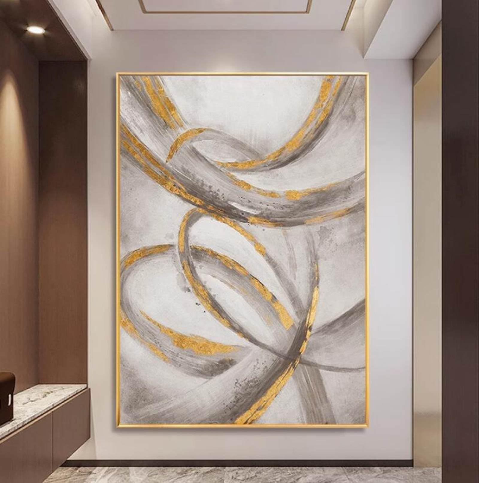 Peinture à l'huile d'art fait main cadeau de luxe pour crémaillère et maison