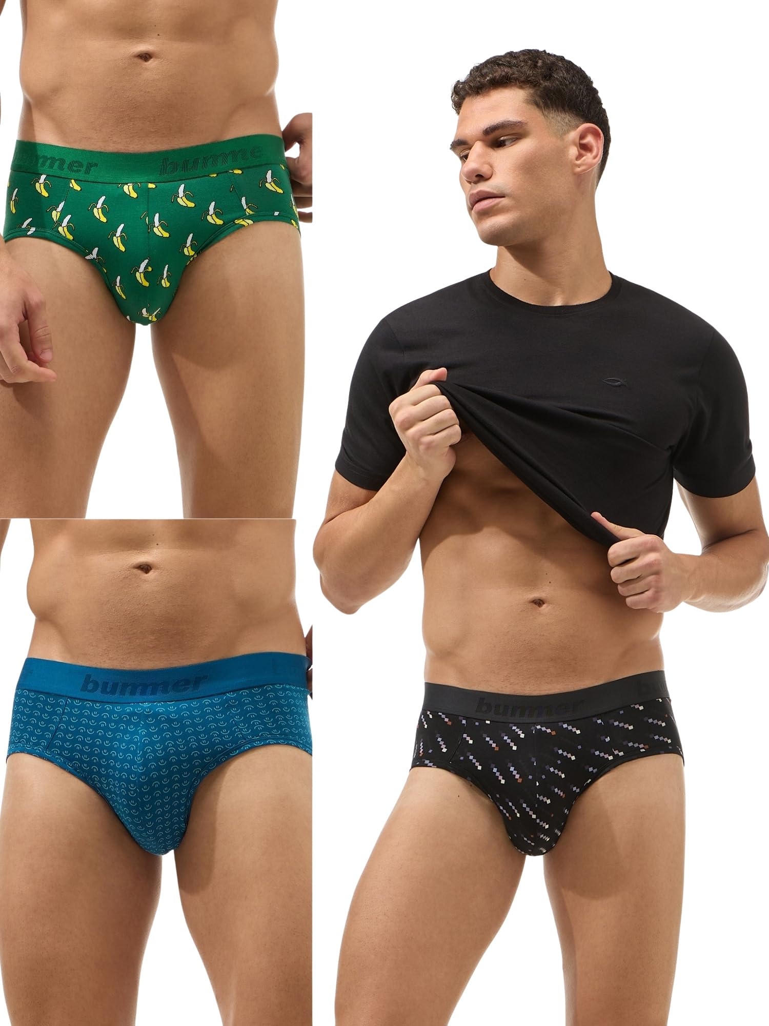 Men’s Premium Cotton Underwear Combo | Fine Combed Cotton with Elastane Stretch | Ultra-Breathable Printed Men’s Briefs & Innerwear | Soft Fabric, No-Roll Waistband & Anti-Chafe Stitching