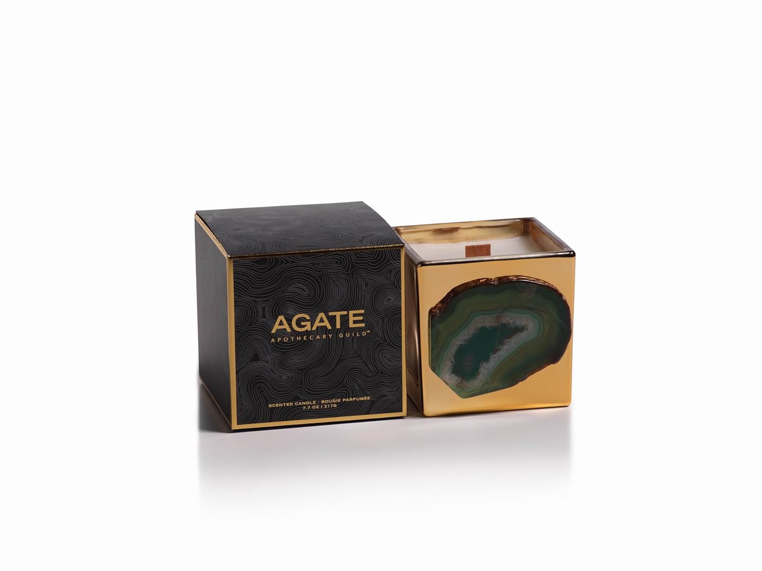 Zodax Agate Scented Candle Jar Siberian Fir Amazon.in Home & Kitchen