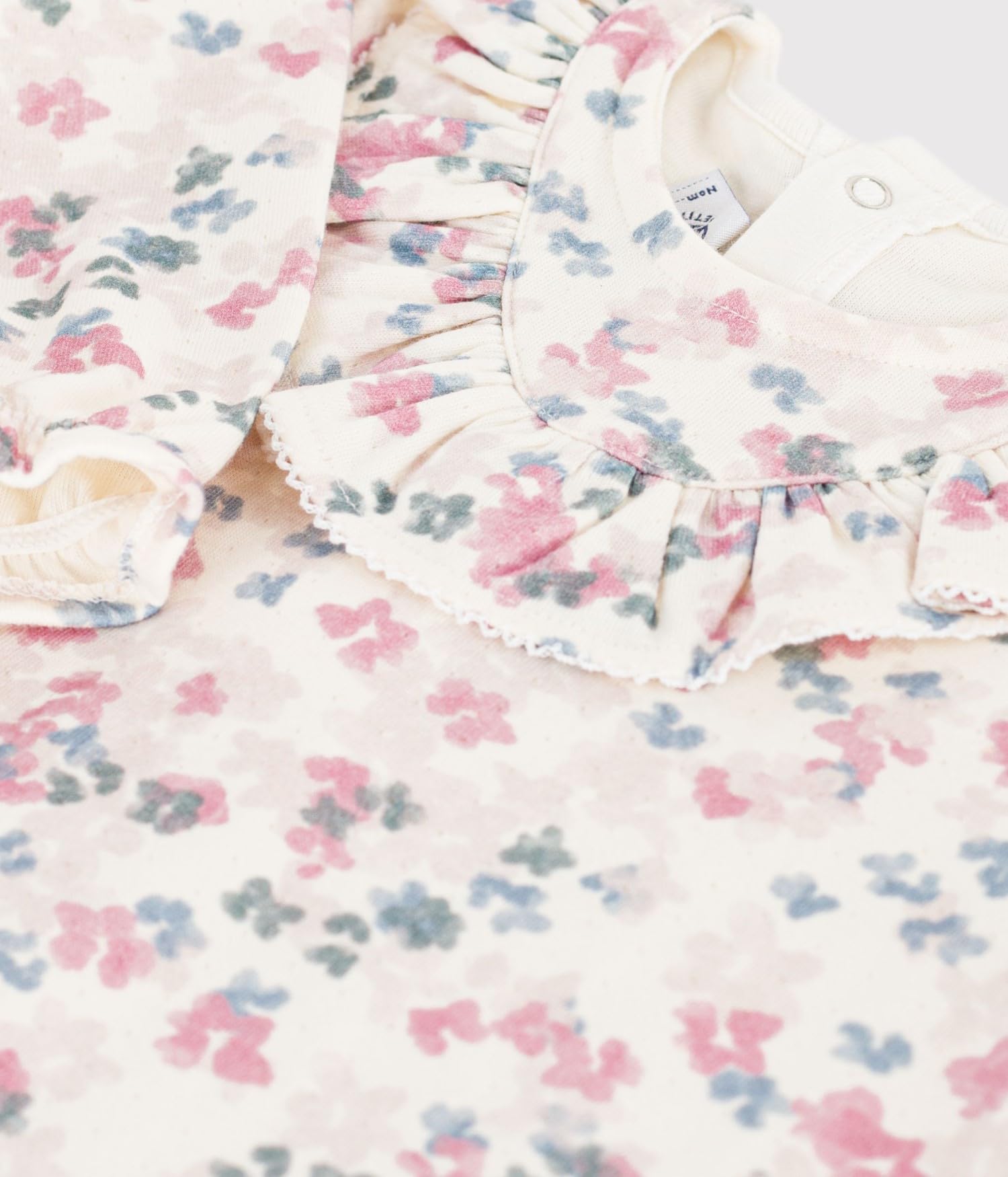 Petit Bateau Robe Bébé en Coton Manches Longues Imprimée Fleurs A0dvl01 Robe Bébé Fille (Lot de 1)
